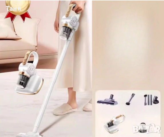 Безжична преносима прахосмукачка с голямо засмукване за отстраняване на ултравиолетови акари 3 в 1 ., снимка 2 - Прахосмукачки - 52390316