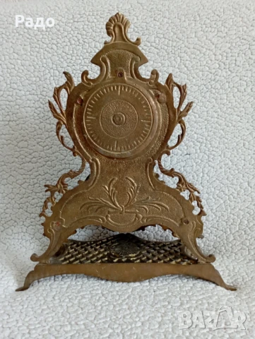 Голям старинен масивен бронзов часовник, снимка 5 - Антикварни и старинни предмети - 51284161