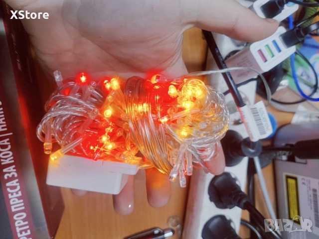 Коледни LED лампички с многоцветни, топъл и студен бял цвят, снимка 7 - Декорация за дома - 52441598