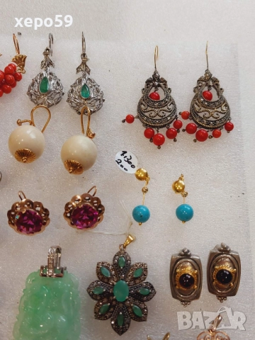 Лот от Златни обеци,медальни,брошки,диаманти рубини,сребро и позлата цени м/у 300-4500лв., снимка 4 - Обеци - 52332849