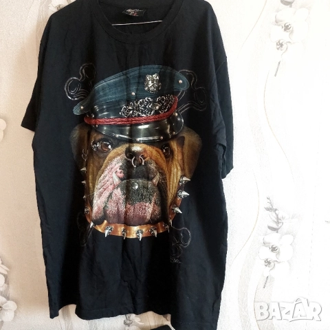 3D Тениска с булдог в шапка от Рок Чанг, снимка 9 - Тениски - 52144874