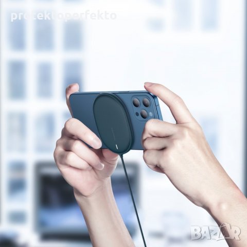 Магнитно зарядно Baseus 15W MagSafe iPhone 12, снимка 9 - Аксесоари за Apple - 34153910