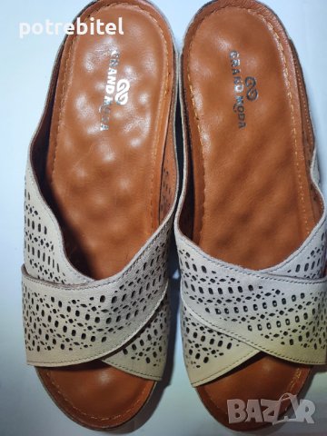 Дамски чехли естествена кожа, снимка 5 - Сандали - 40519416