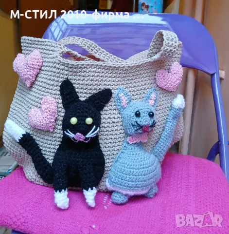 Ръчно плетена чантичка , снимка 2 - Чанти - 48234872