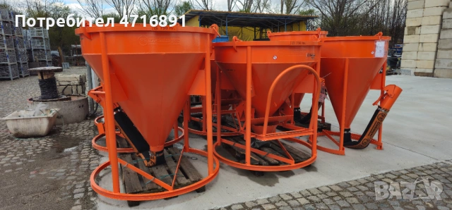 Кюбели за бетон, легени за строителни смеси, кранови вилици, снимка 9 - Строителни материали - 53197709