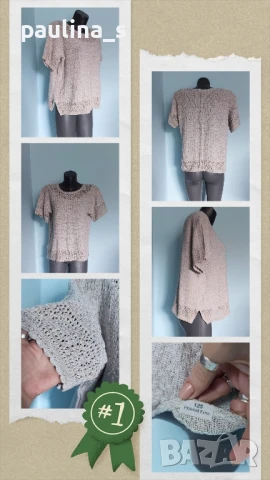 Три различни броя / Винтидж! Памучна блуза тип туника от плетена дантела , снимка 12 - Туники - 51017987