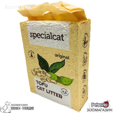Натурална Соева Котешка Тоалетна/Постелка - 2.5кг - аромат Натурален - Special Cat Tofu Cat Litter