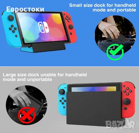 HEIYING докинг станция за Nintendo Switch / Switch Lite / OLED, зарядна станция , снимка 4 - Аксесоари - 48493696