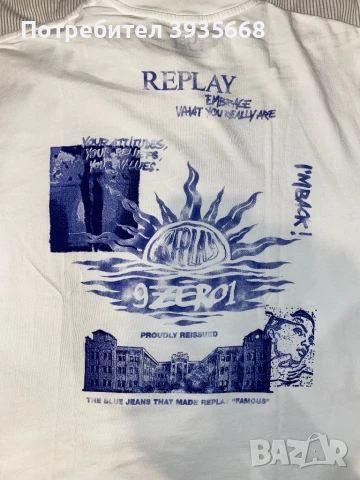 ЧИСТО НОВА тениска Replay, снимка 8 - Тениски - 51262246