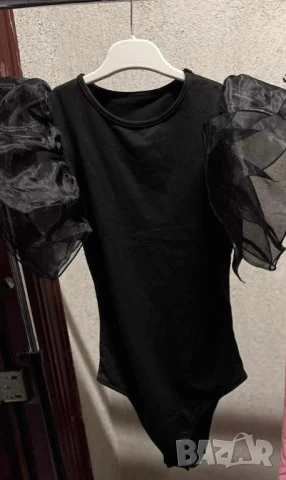 Боди с ефектен ръкав , снимка 4 - Блузи с дълъг ръкав и пуловери - 50913449