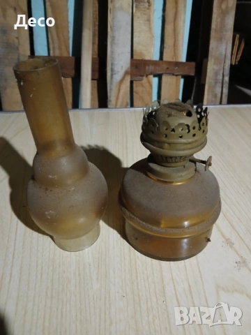 Стара стъклена газова лампа., снимка 4 - Други ценни предмети - 53581344