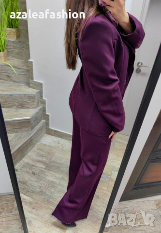 Лилав дамски костюм, снимка 2 - Костюми - 53082661
