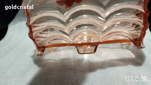 Стара стъклена купа фруктиера бонбониера, снимка 7 - Антикварни и старинни предмети - 52675093
