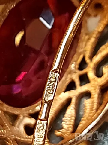 Руски златен комплект с рубини, снимка 11 - Бижутерийни комплекти - 47848835
