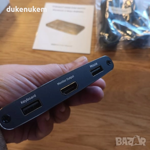 2-Port 4K KVM превключвател – HDMI USB Switch за 2 компютъра, алуминиев корпус, включени кабели, снимка 8 - Друга електроника - 52465712