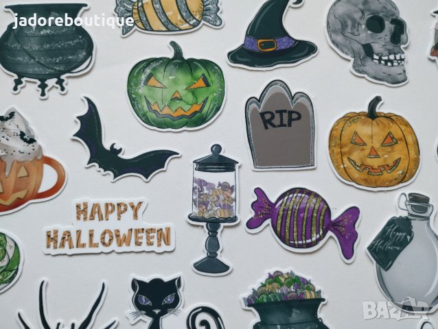 Дизайнерски скрапбук стикери Happy Halloween V060 - 21 бр /к-кт, снимка 3 - Други - 42131433