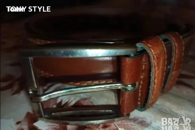 Мъжки Кафяв Колан Изцяло от Естествена Кожа 115см., снимка 5 - Колани - 51644388