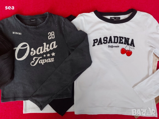 СЕТ 5 блузи с дълъг ръкав  р.164+ H&M, RESERVED, Sinsay, HOUSE, BERSHKA, снимка 7 - Детски Блузи и туники - 52445711