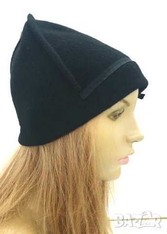 Вълнена дамска шапка в черно марка ART of POLO, снимка 2 - Шапки - 28660294