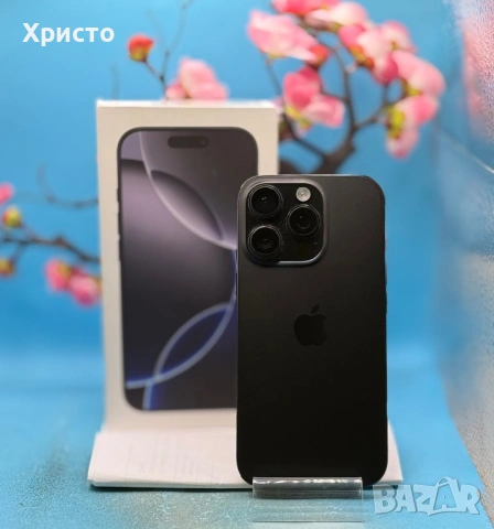 ГАРАНЦИОНЕН!!! Apple iPhone 16 Pro, 128GB, 5G, Black Titanium , снимка 3 - Apple iPhone - 53646463