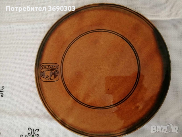 Изделия от керамика - комплект ваза и свещник, голяма чиния, снимка 6 - Други - 51674015