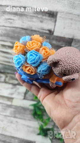 Сладки малки мечета в оранжево и синьо!!, снимка 4 - Декорация за дома - 53639015