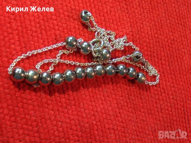 НЕЖНА СРЕБЪРНА ВЕРИЖКА КОЛИЕ СРЕБРО 925 с ТОПЧЕТА ОТ ПОСРЕБРЕНА БЛАГОРОДНА СТОМАНА ФЕШЪН БИЖУ 44281