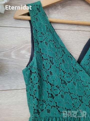 Зелена разкроена рокля Zara , снимка 2 - Рокли - 51863448