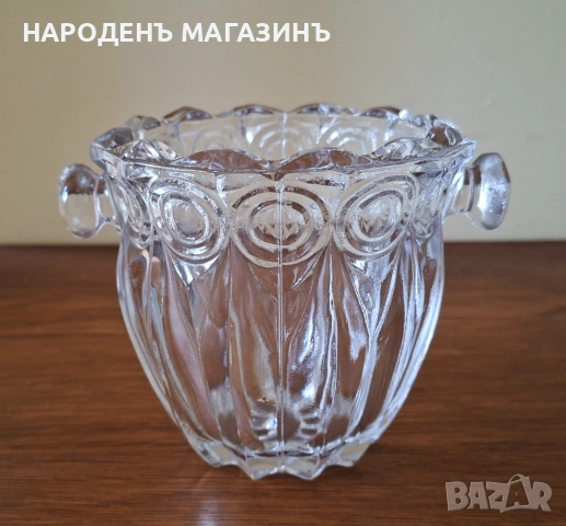 НОВА кристална ледарка кристал съд за лед Българско соц производство, снимка 2 - Други ценни предмети - 53512144