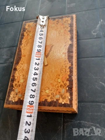 Стара дървена кутия цигаретник, снимка 7 - Антикварни и старинни предмети - 53282986
