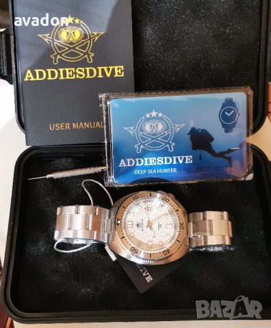 НОВ! ADDIESDIVE automatic 24 jewels SAPPHIRE WR 200m by Seiko , снимка 11 - Мъжки - 42123168