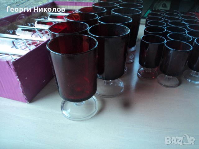 чаши Luminarc ruby red, снимка 4 - Сервизи - 40889001