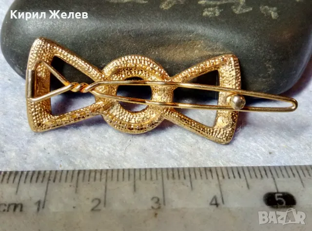 ШИКОЗНА АЖУРНА ПОЗЛАТЕНА КРИСТАЛНА ФИБА ШНОЛА - ПАПИОНКА 45655, снимка 3 - Други - 48829975