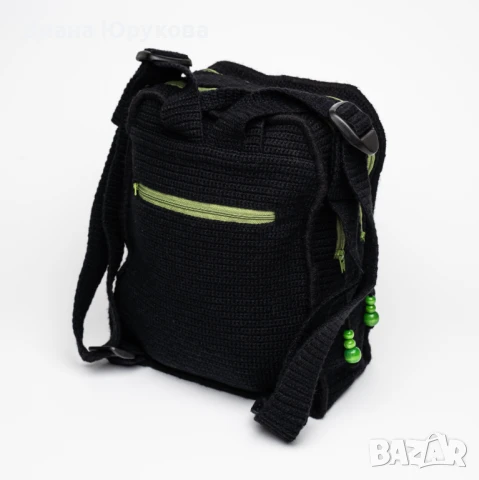 Дамска плетена раница, снимка 3 - Чанти - 51175657