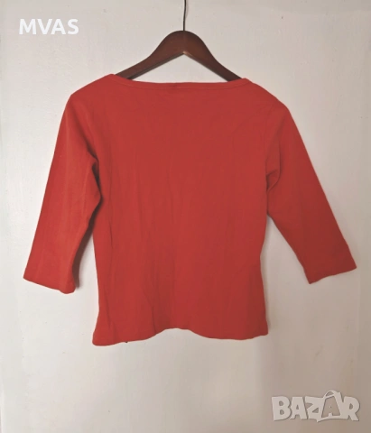 Оранжева блуза с 3/4 ръкав М размер, снимка 2 - Блузи с дълъг ръкав и пуловери - 53146446