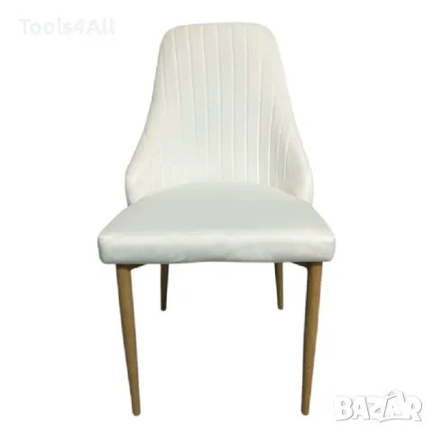 Трапезен стол "Елина" кадифено покритие, 3 цвята, снимка 7 - Столове - 49183807