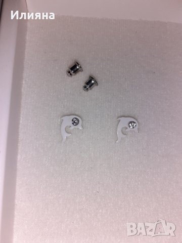 Бели делфинчета обеци, снимка 1