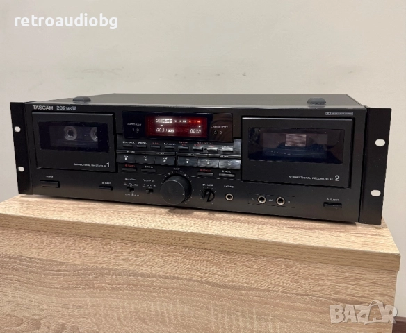 🔉Колекционерски професионален двукасетъчен дек TASCAM 202 MKIII - записващ и на двете гнезда🔉, снимка 3 - Декове - 52930262