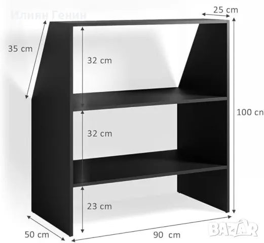 Скосен покривен рафт, снимка 8 - Шкафове - 49625579