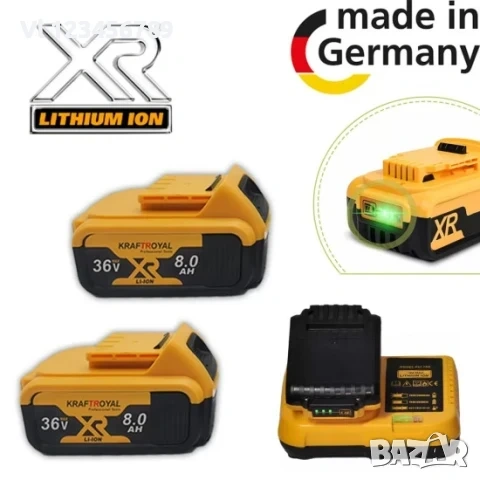 Акумулаторен Винтоверт KRAFT Royal 36V + 111 части / бормашина с инструменти в куфар, снимка 2 - Винтоверти - 53835617