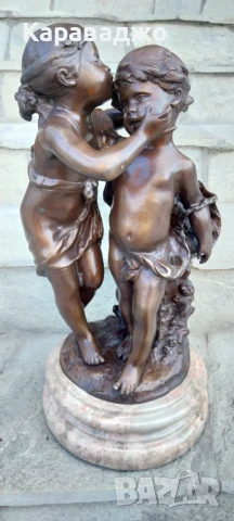 Масивна Бронзова Композиция, снимка 8 - Статуетки - 50751384