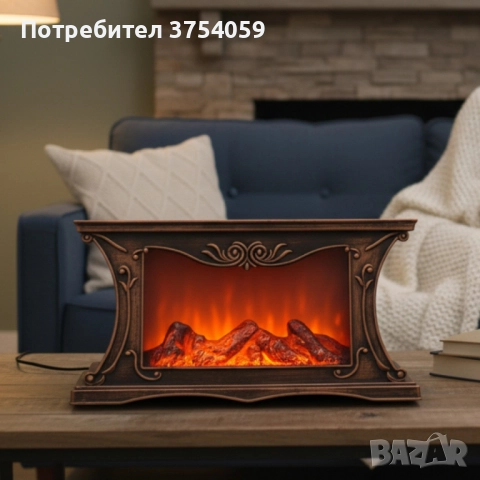 Декоративна LED камина с реалистичен ефект на пламък и жарава, снимка 3 - Декорация за дома - 51957178