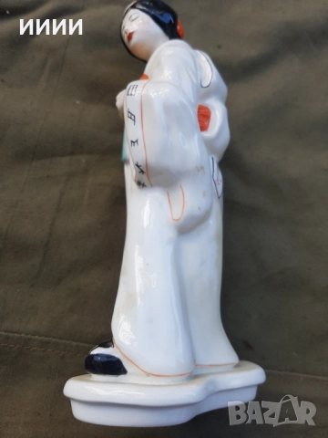 Порцеланова статуетка фигурка японка, снимка 4 - Антикварни и старинни предмети - 52572814