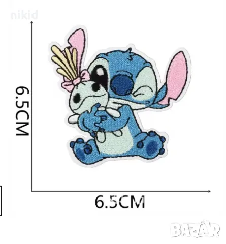 Стич Stitch Скрипи Scrump апликация за дреха дрехи самозалепваща се нашивка лепенка, снимка 2 - Други - 47069151