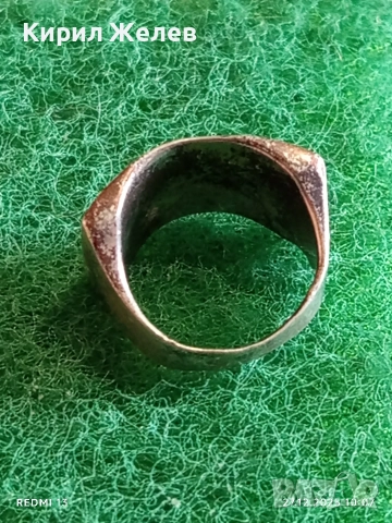 Винтидж сребърен пръстен Английски стил подходящ за гравиране 47615, снимка 4 - Пръстени - 52909662