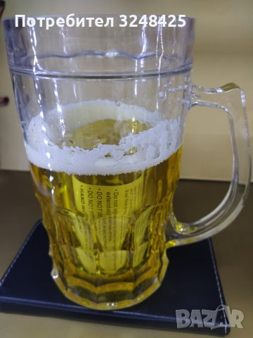 Халба чаша горяма тумбеста - изглежда винаги пълна, замръзва в камерата и се пие все ледена бира , снимка 3 - Декорация за дома - 41144819