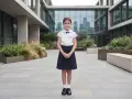Нов комплект училищна форма (риза + пола) за момиче , снимка 1