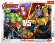 Trefl - Marvel The Avengers, Непобедимият отбор на Avengers - Пъзел с рамка за малки, 25 големи час, снимка 1