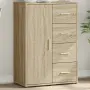 vidaXL Страничен шкаф, дъб сонома, 60x31x84 см, инженерно дърво, снимка 2