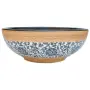 vidaXL Мивка за плот, многоцветна, кръгла, Φ41x14 см, керамика, снимка 1